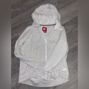 Nike Light Gray Full-Zip Hoodie